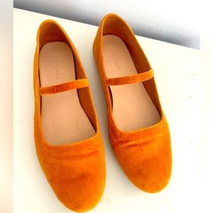 Everlane Ballet Flat Mary Jane Roasted Almond Velvet